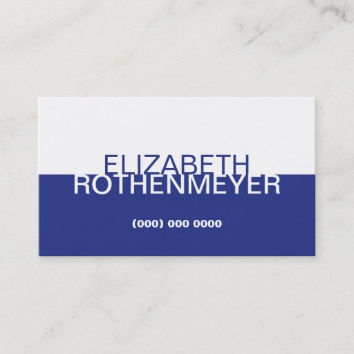 Customizable Simple Cobalt Panel Business Card