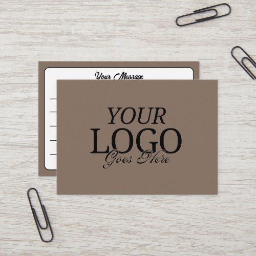 Simple Coffee Brown Logo With Lines Business Card