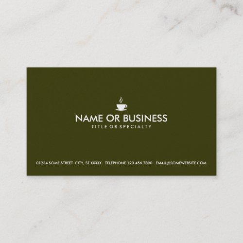 simple coffee business cards