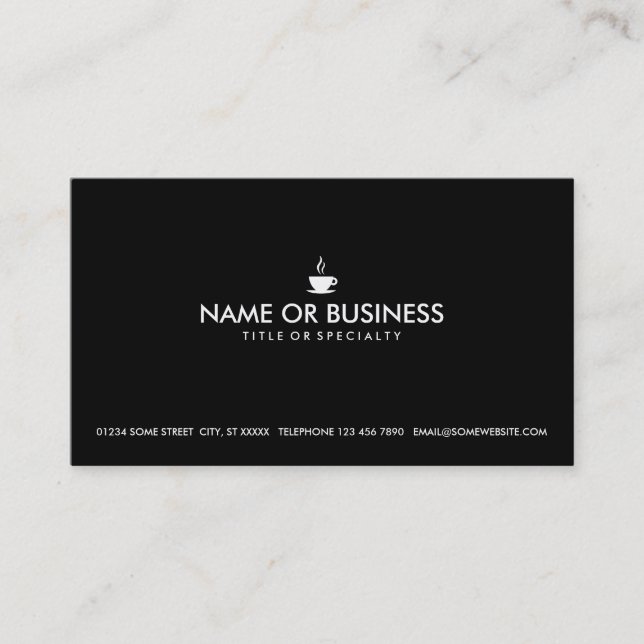 simple coffee business card (Front)