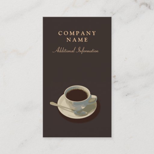 Customizable Coffee Cup Business Card