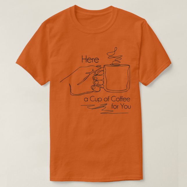 Simple Coffee Design T-Shirt (Design Front)