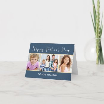Simple Collage Fathers Day Photo Card by berryberrysweet at Zazzle