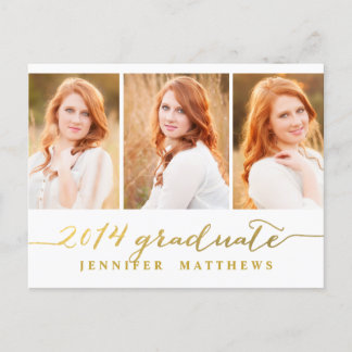 Simple Collage | Graduation Party Invitation Postcard
