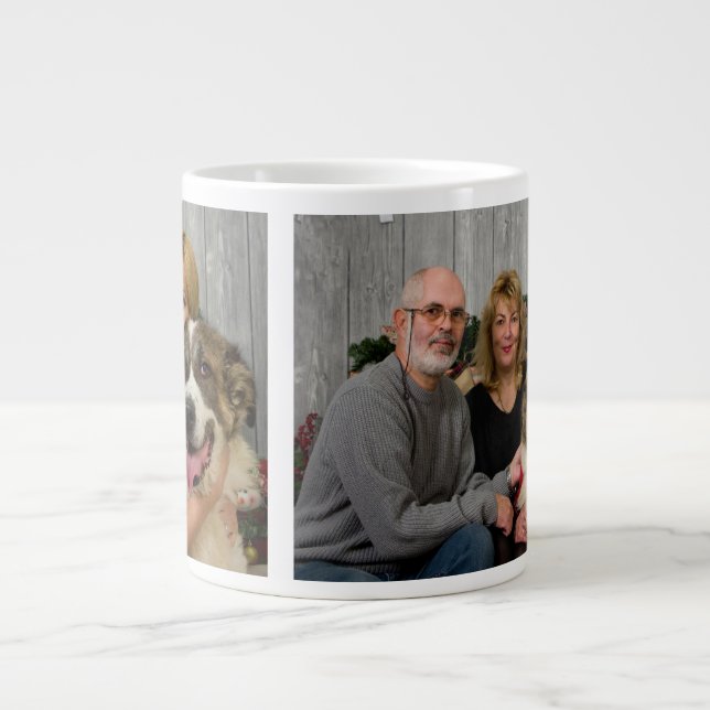 Simple  Collage Two Photo Giant Coffee Mug (Front)