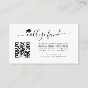 Simple College Fund Graduation Announcement Card