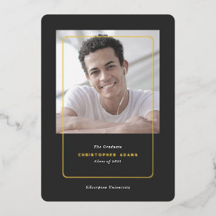 Simple college graduation announcement photo cards