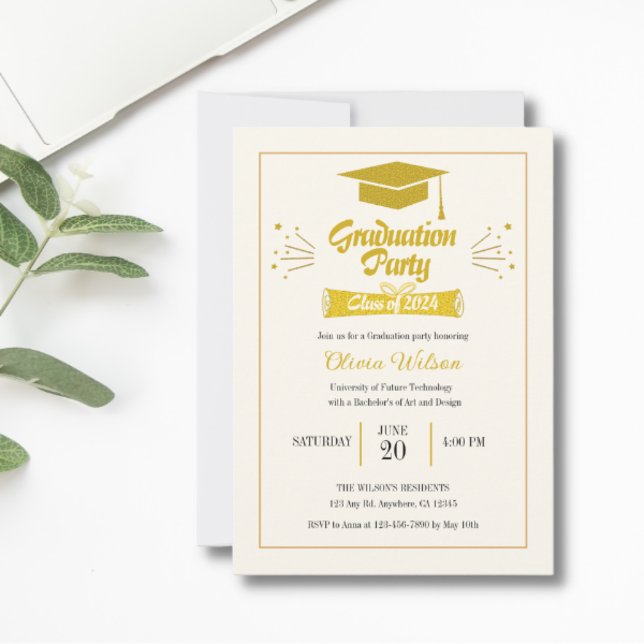 Simple College Graduation Invitation  (Creator Uploaded)