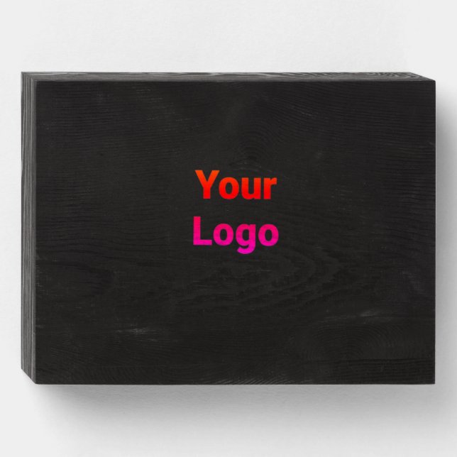simple coloerfully design add your logo text wooden box sign (Front Horizontal)