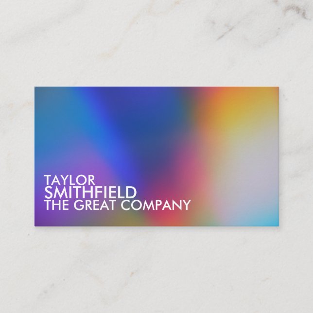 Simple Color Gradient Business Card (Front)