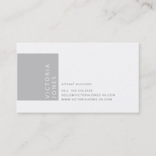 SIMPLE COLOR modern minimal pale silver gray Business Card