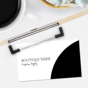 Simple Colorblock Boutique Black Business Card