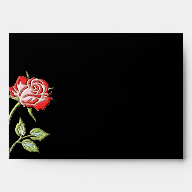 Simple Colored Rose Envelope (Front)