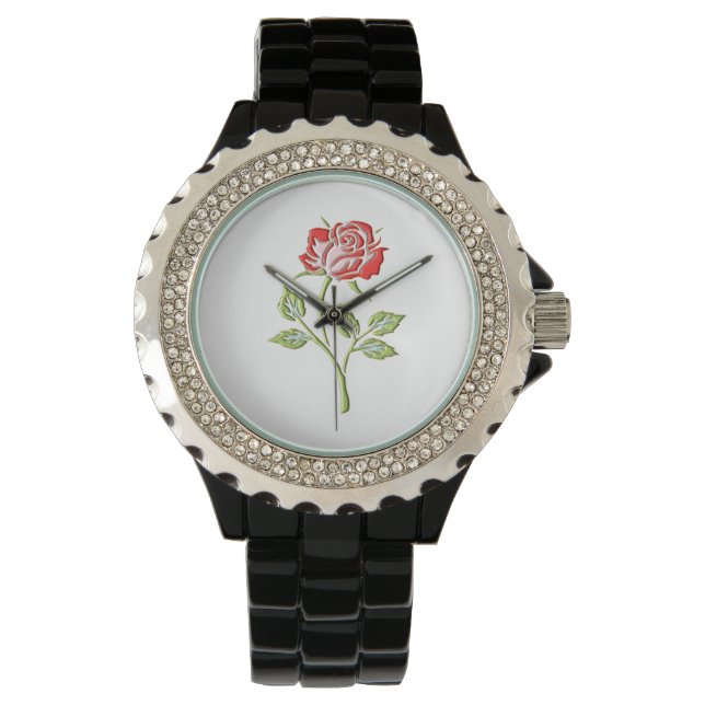 Simple Colored Rose Watch (Front)