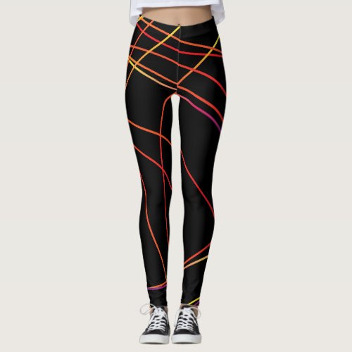 Simple colored stripes  leggings