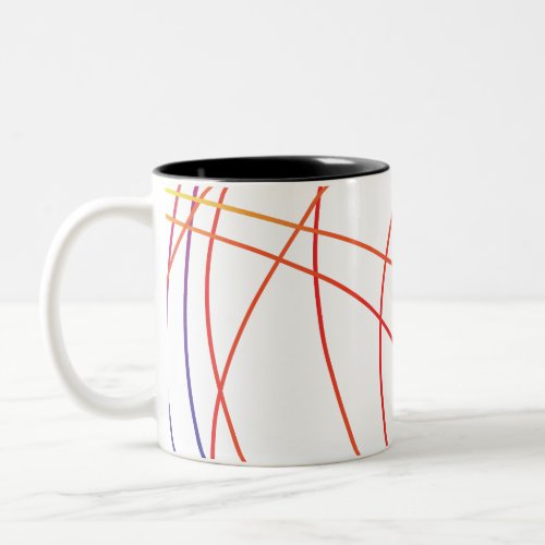 Simple colored stripes  Two_Tone coffee mug