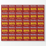 [ Thumbnail: Simple, Colorful 50th Birthday Wrapping Paper ]