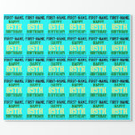 [ Thumbnail: Simple, Colorful 85th Birthday Wrapping Paper ]