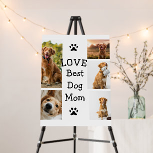 Simple colorful animal add name photo collage foam board