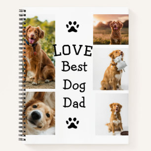 Simple colorful animal add name photo collage notebook