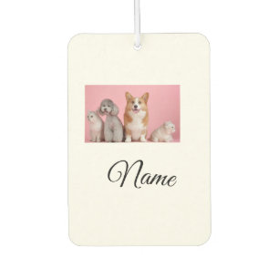 Simple colorful animal add name photo custom air freshener