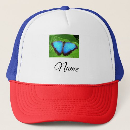 Simple colorful animal add name photo custom butte trucker hat