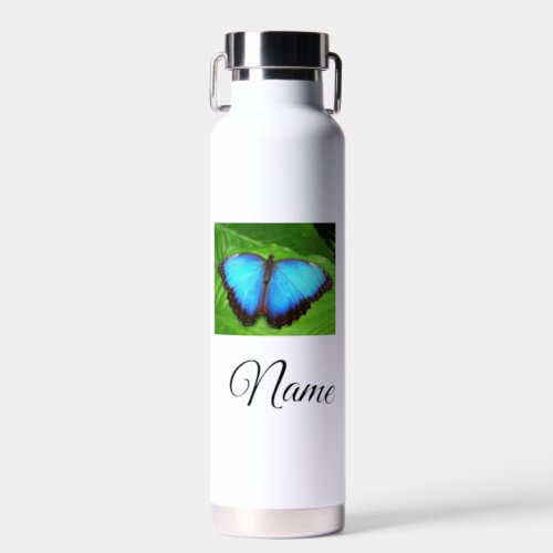 Simple colorful animal add name photo custom butte water bottle