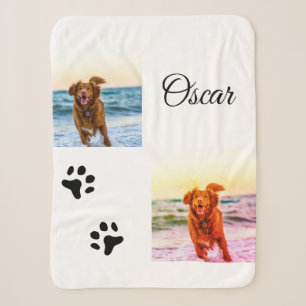 Simple colorful animal add name photo custom sherpa blanket