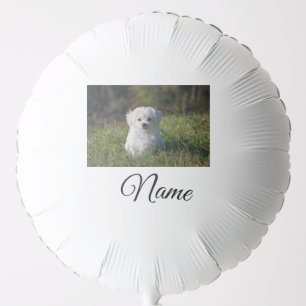 Simple colorful animal add name photo custom throw balloon