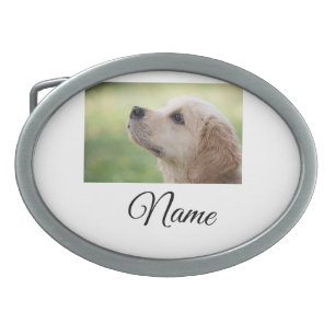 Simple colorful animal add name photo custom throw belt buckle