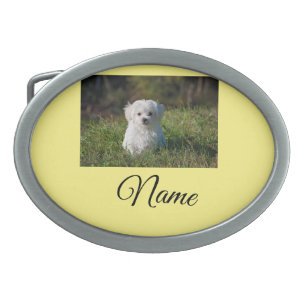 Simple colorful animal add name photo custom throw belt buckle