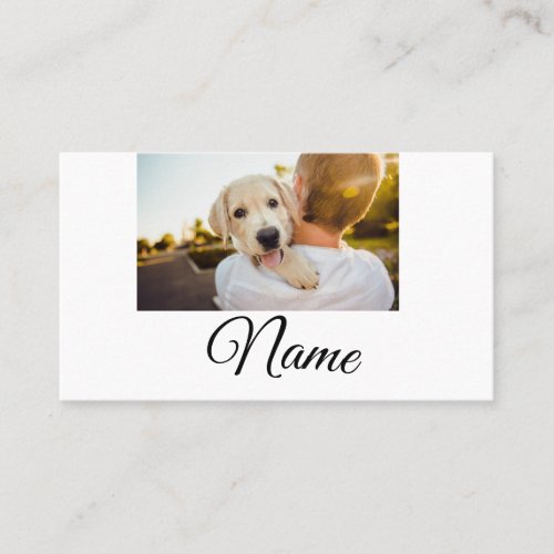 Simple colorful animal add name photo custom throw business card