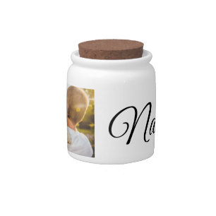 Simple colorful animal add name photo custom throw candy jar