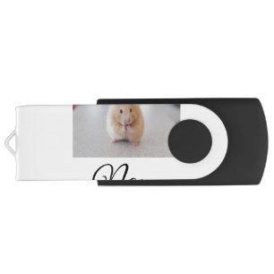 Simple colorful animal add name photo custom throw flash drive