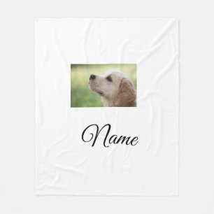 Simple colorful animal add name photo custom throw fleece blanket