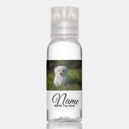 Simple colorful animal add name photo custom throw hand sanitizer