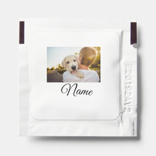 Simple colorful animal add name photo custom throw hand sanitizer packet