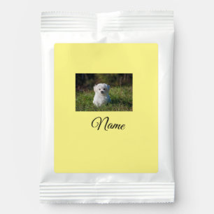 Simple colorful animal add name photo custom throw hot chocolate drink mix