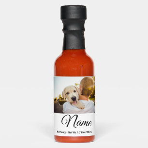 Simple colorful animal add name photo custom throw hot sauces