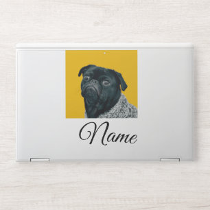 Simple colorful animal add name photo custom throw HP laptop skin