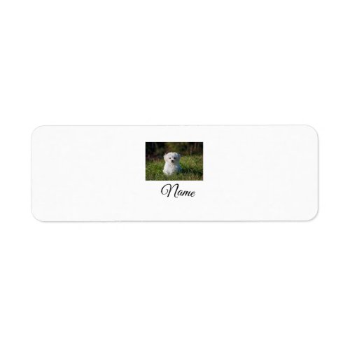 Simple colorful animal add name photo custom throw label