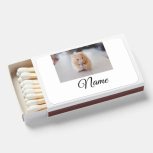 Simple colorful animal add name photo custom throw matchboxes