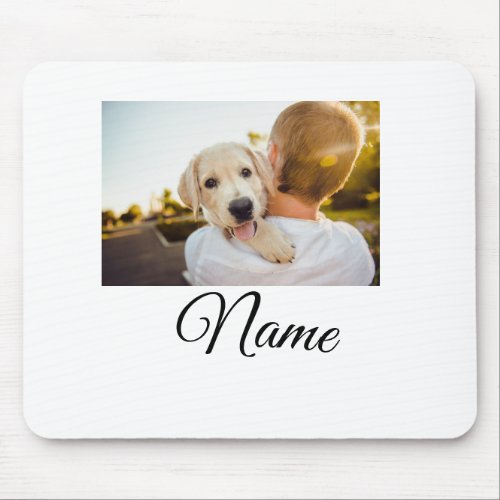 Simple colorful animal add name photo custom throw mouse pad