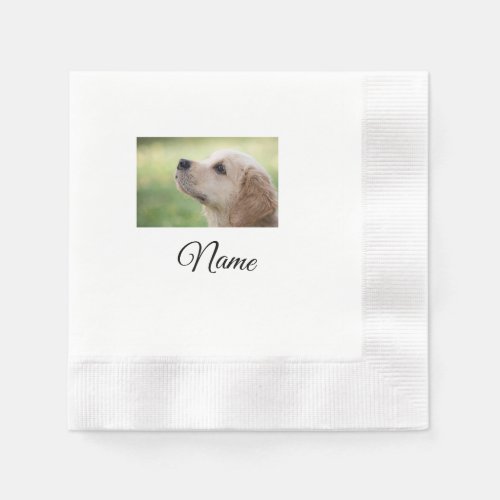 Simple colorful animal add name photo custom throw napkins