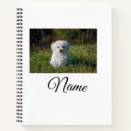 Simple colorful animal add name photo custom throw notebook
