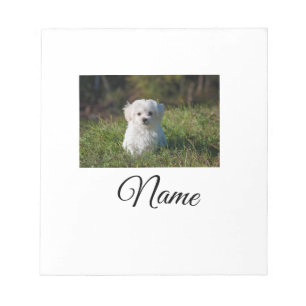 Simple colorful animal add name photo custom throw notepad