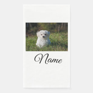 Simple colorful animal add name photo custom throw paper guest towels