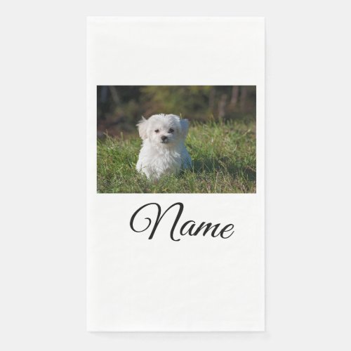 Simple colorful animal add name photo custom throw paper guest towels