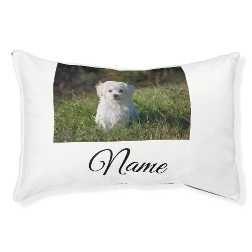 Simple colorful animal add name photo custom throw pet bed