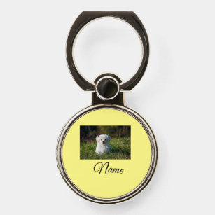Simple colorful animal add name photo custom throw phone ring stand